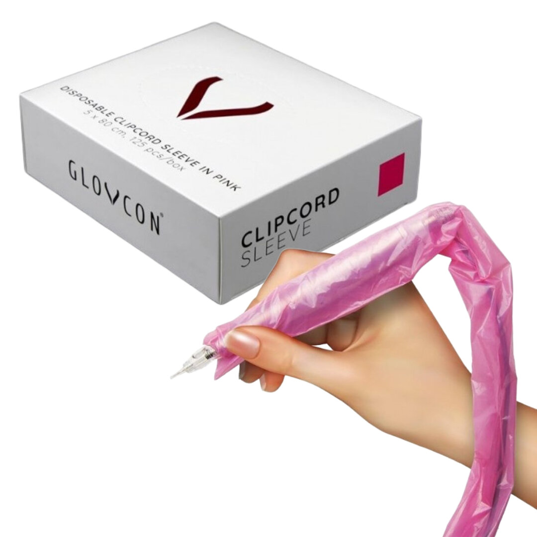 glovcon clipcord sleeve pink - saviour tattoo supplies