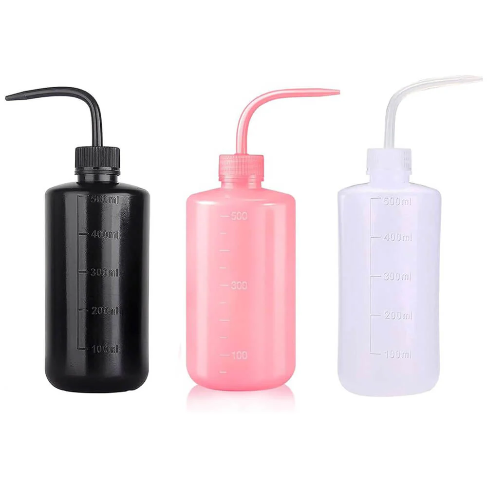 Squeezy Bottle 500ml black, pink and clear
