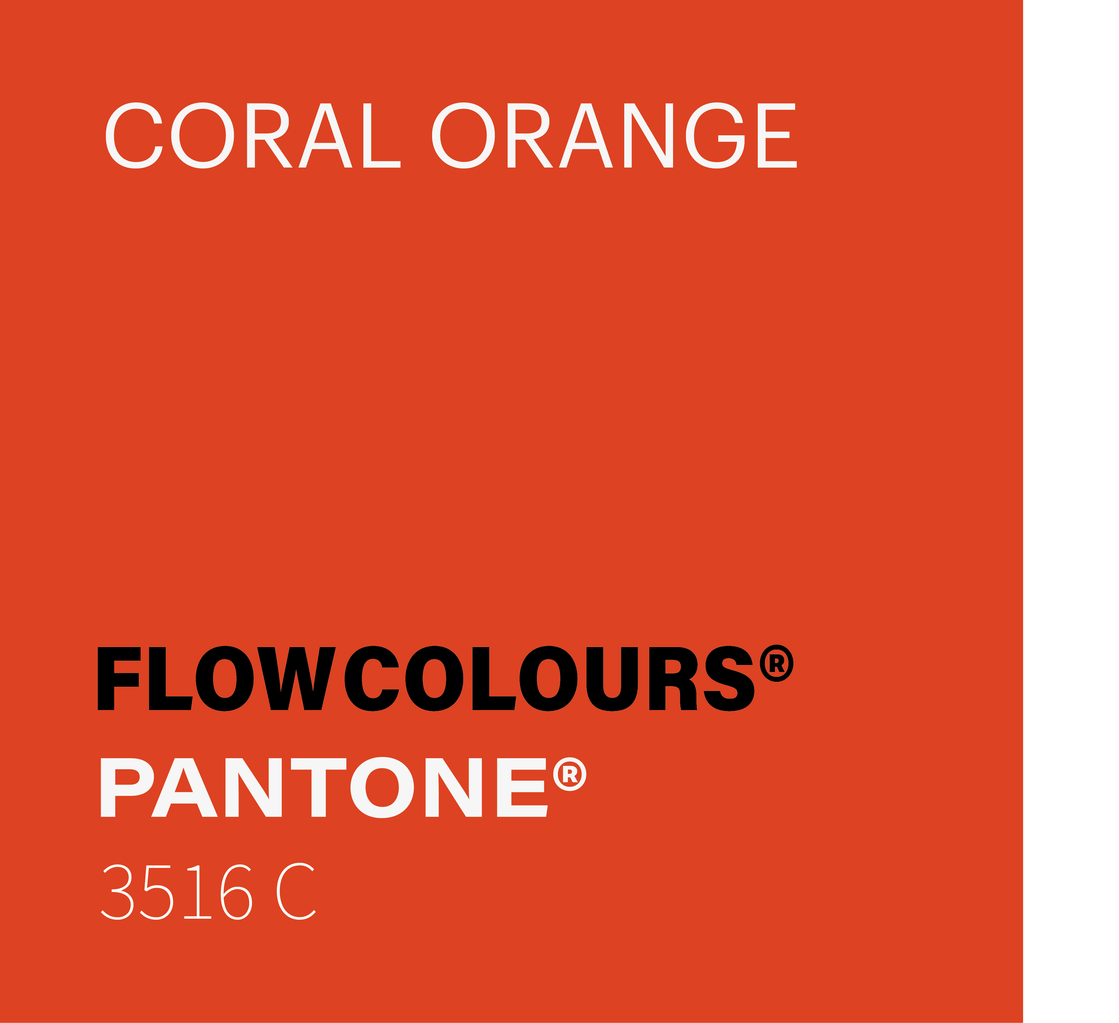 CORAL ORANGE FLOWCOLOURS TATTOO INK PANTONE