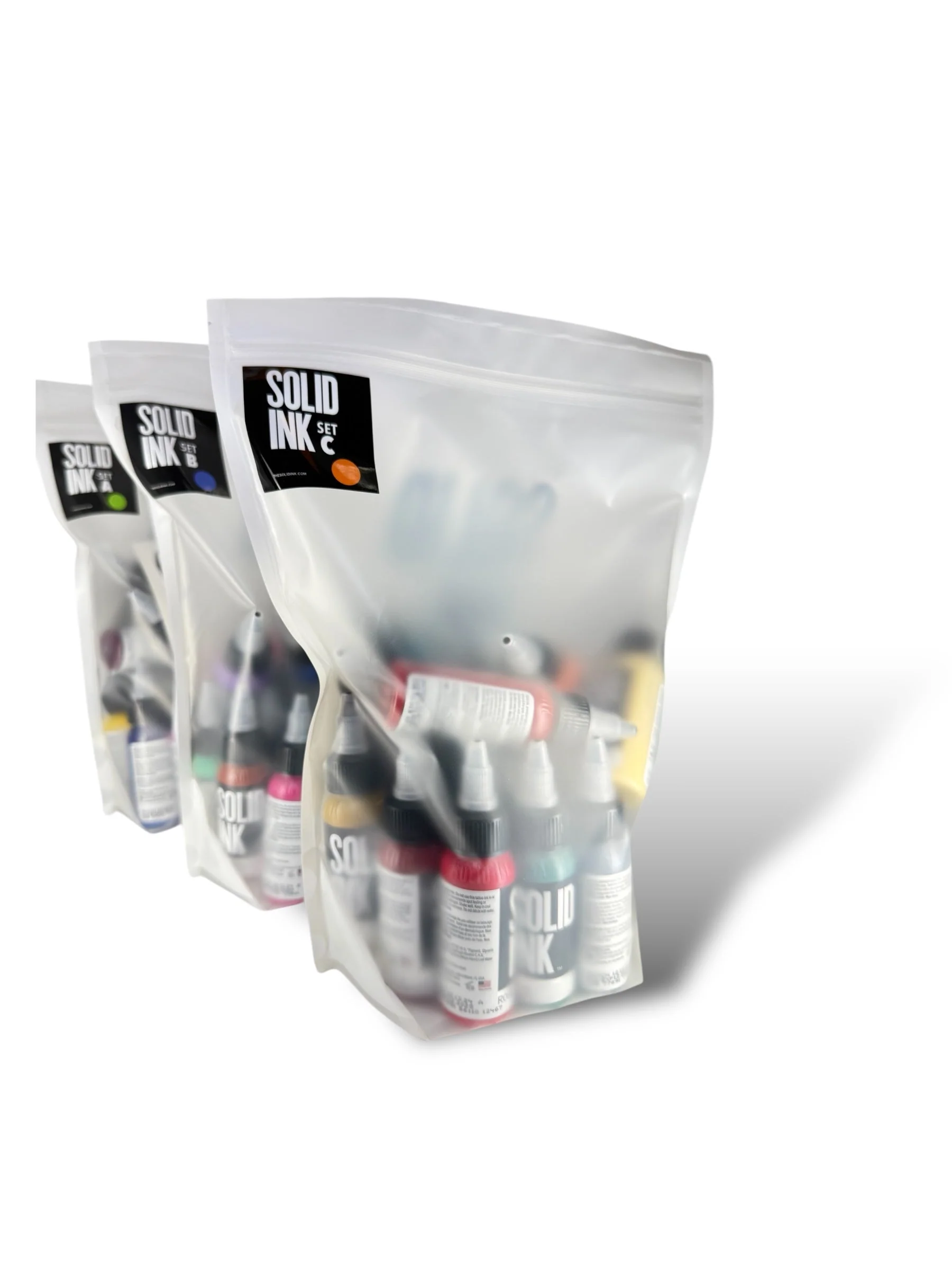 Solid Ink 75 Colour Set in bags - saviour tatto supplies