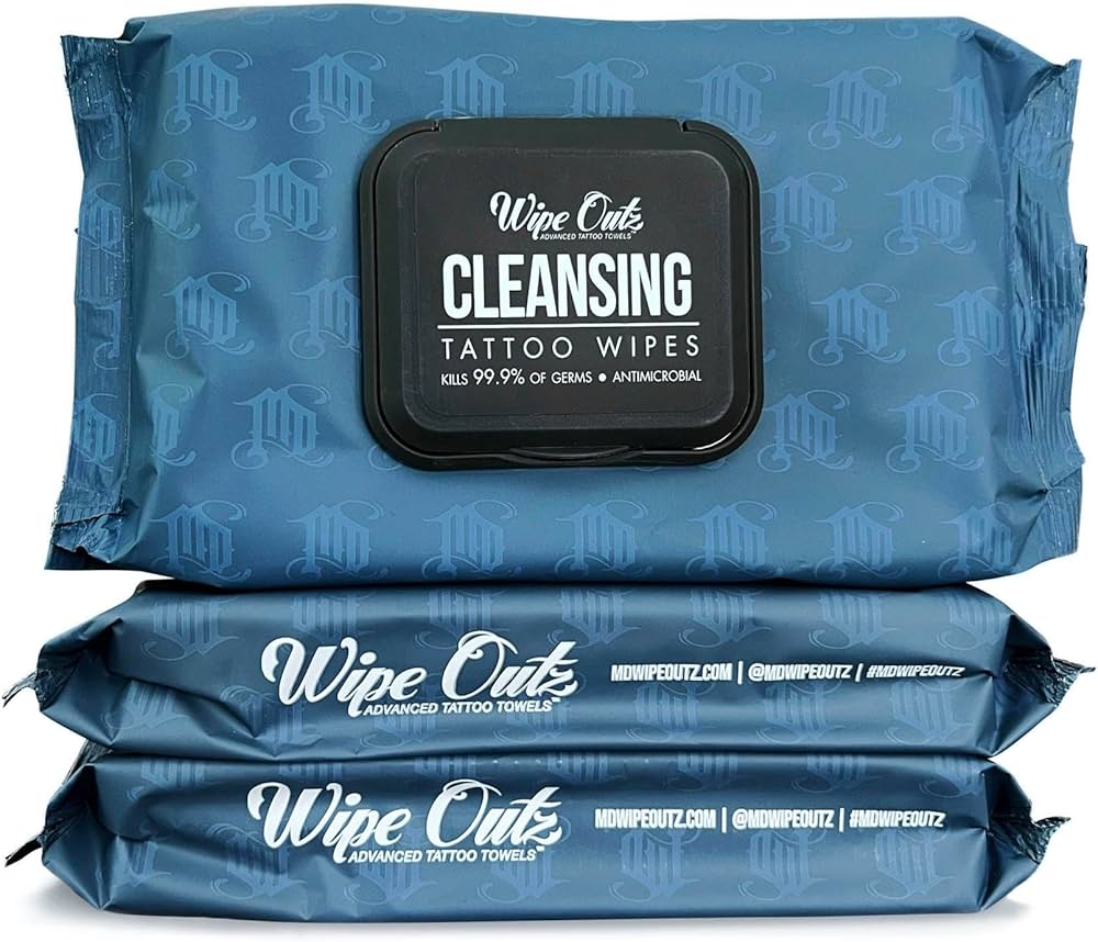 wipe outz cleansing tattoo wet wipes - saviour tattoo supplies
