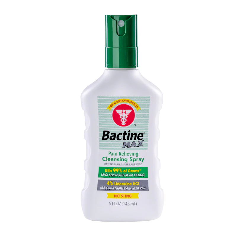 Bactine max - numbing spray (front of bottle) tattoo saviour tattoo supplies