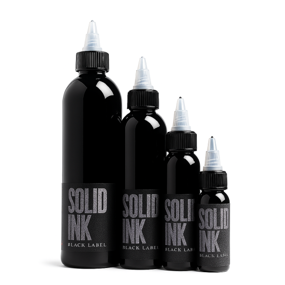 Solid Innk Solid Ink - Heavy Black (8oz / 4oz / 1oz) - Saviour Tattoo Supplies