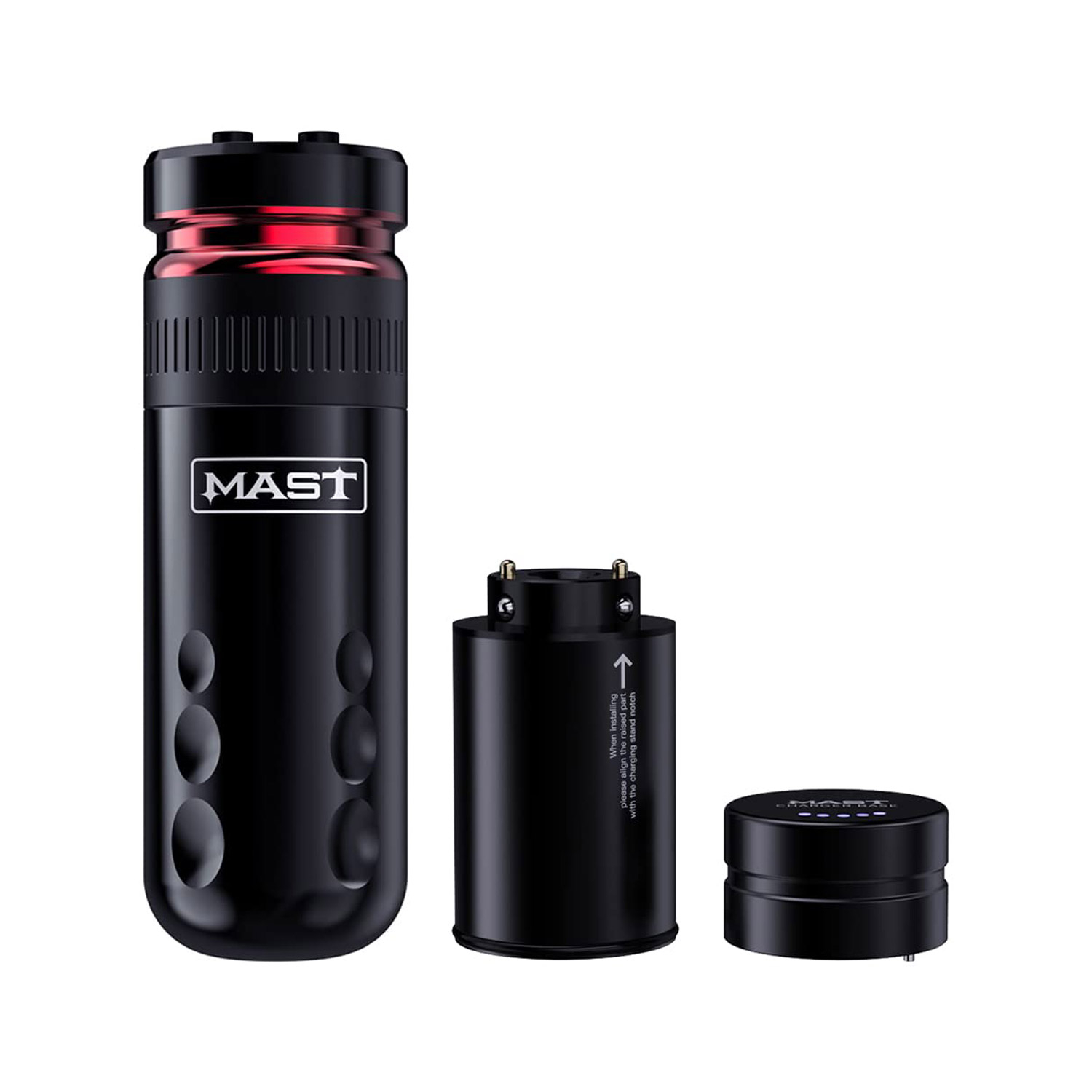 Mast Racer Wireless Tattoo Pen with 4.0mm stroke in black