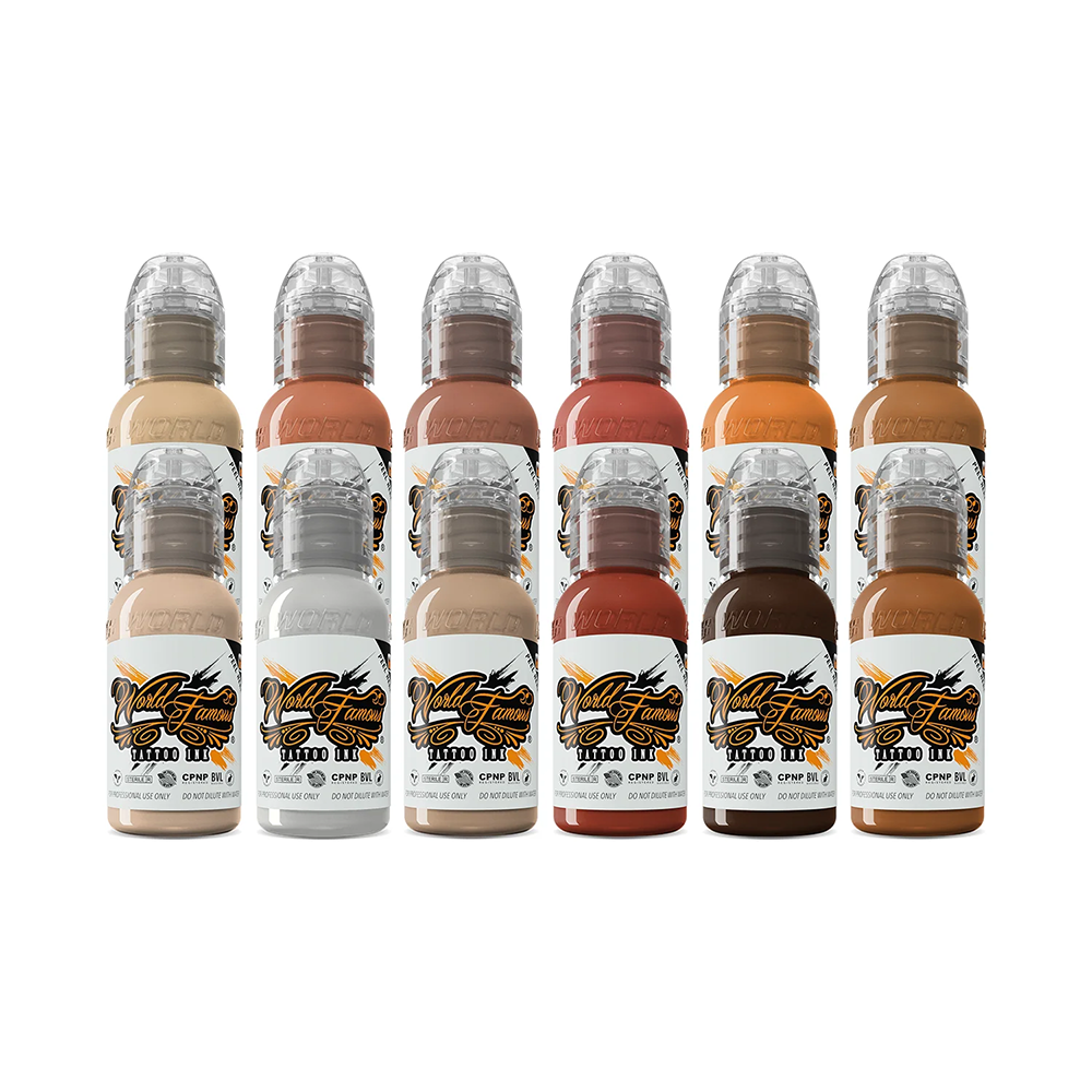 World Famous - Skin Tone - 12 color set - saviour tattoo supplies