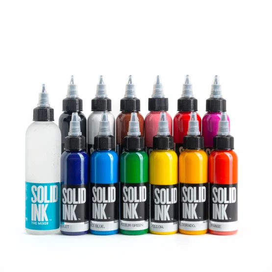 Solid Innk Solid Ink – 12 Colour Set (1oz Bottles) | Pro Tattoo Pigments - Saviour ...