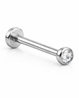 internal threaded titanium with jewel - saviour tattoo supplies