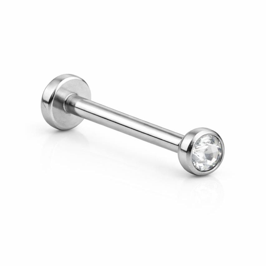 internal threaded titanium with jewel - saviour tattoo supplies