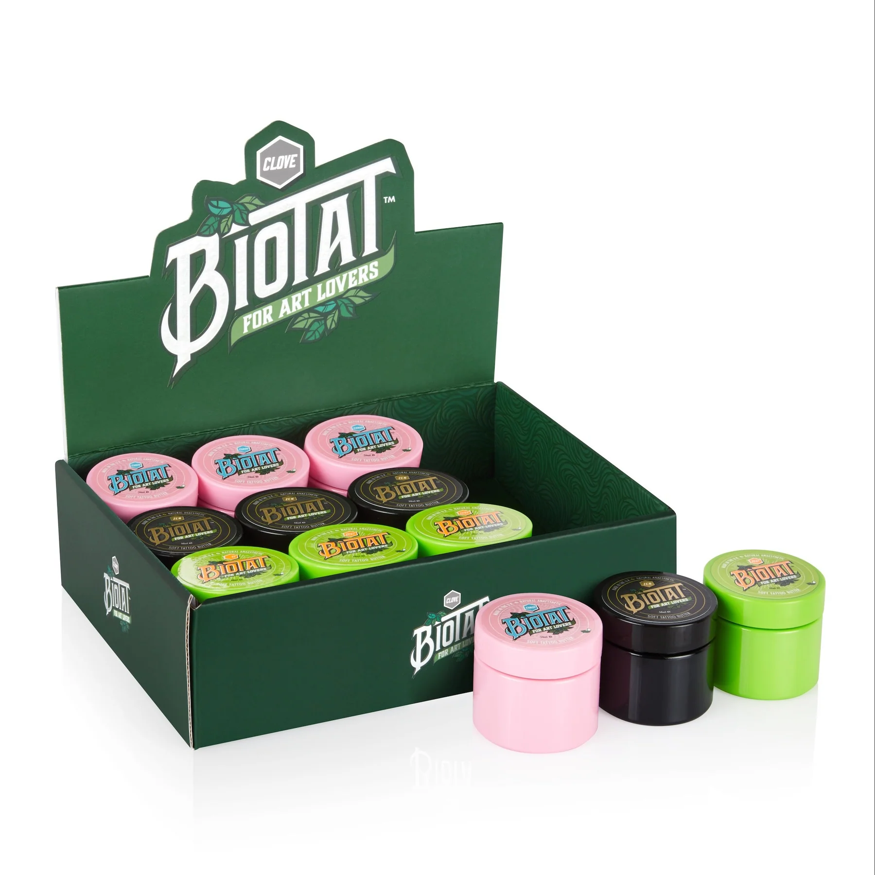 Biotat Mixed Box Tattoo Butter retail display box