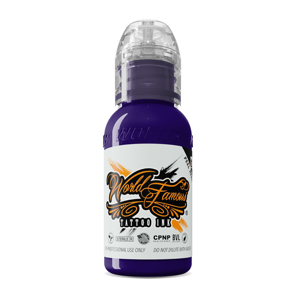 • world famous ink amsterdam purple 30ml tattoo ink bottle - saviour tattoo supplies