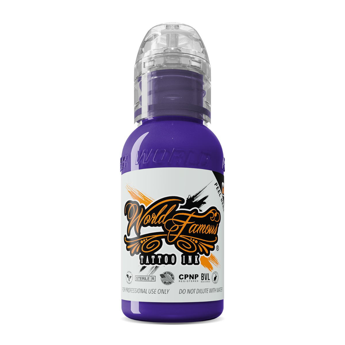 • world famous ink purple heart 30ml tattoo ink bottle - saviour tattoo supplies