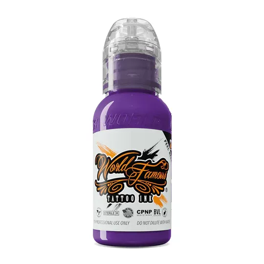 World Famous Ink Hori Hui Deep Amethyst 30ml tattoo ink bottle - Saviour Tattoo Supplies