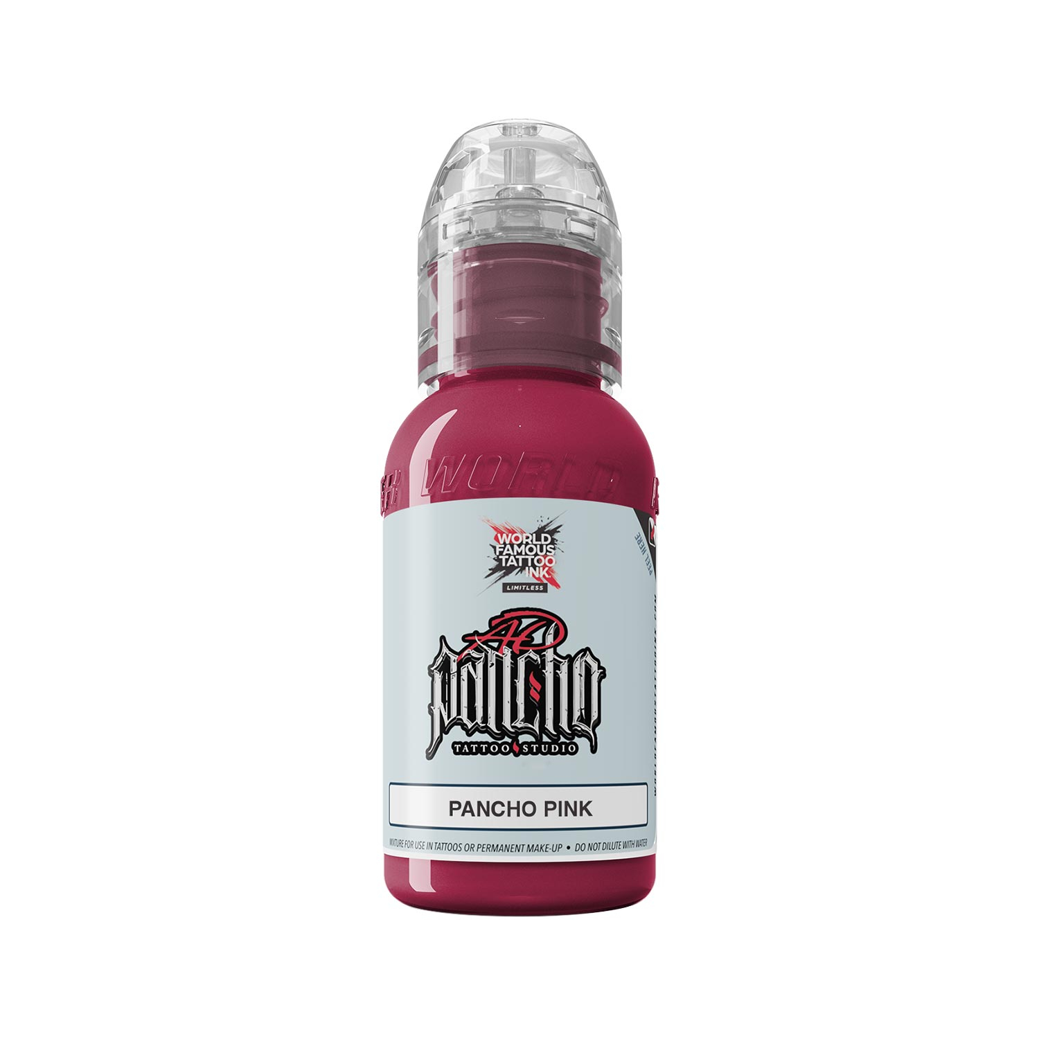 World Famous Limitless Pancho Pink 30ml tattoo ink bottle - Saviour Tattoo Supplies