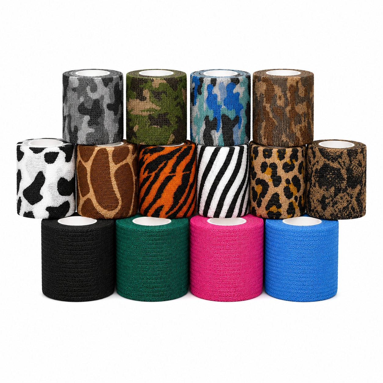 STS Premium Grip Tape complete collection featuring solid colours and printed designs - Saviour Tattoo Supplies
