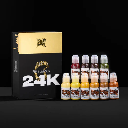 World Famous Ink Pony Lawson’s 24K Set 30ml - Saviour Tattoo Supplies