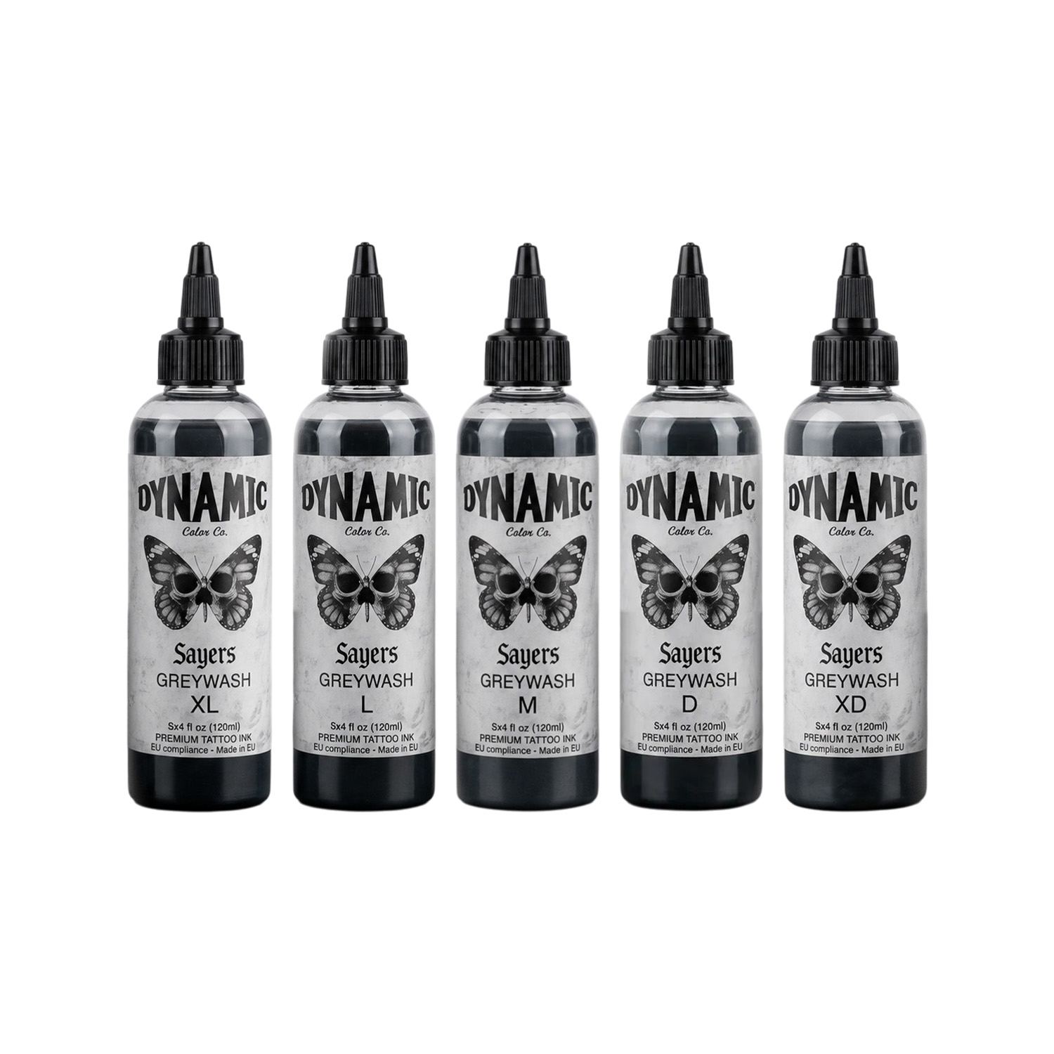 Dynamic Platinum Sayers Greywash Set with five 120ml bottles