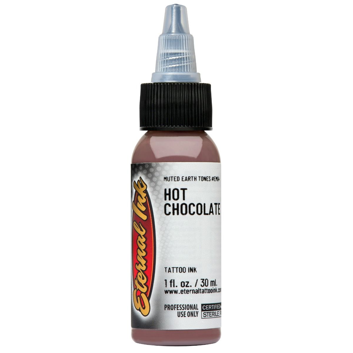 Eternal Ink Hot Chocolate Brown Tattoo Ink Bottle of Eternal Ink Hot Chocolate brown tattoo ink